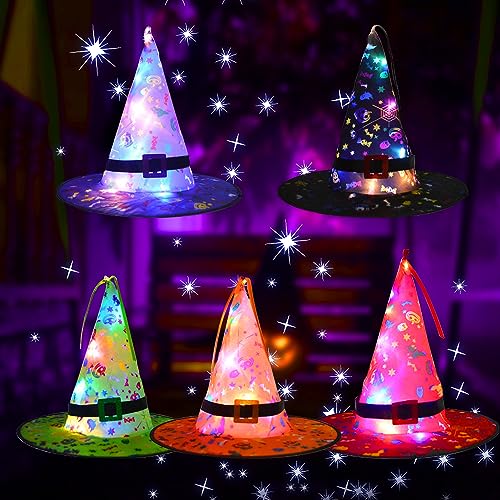 HIQE-FL Hexenhut Halloween,5Pcs Hexen Hüte,Hexe Stirnband,Hexenhut mit Licht,Halloween Witch Hat,Halloween Deko Hüte,Halloween Deko Hexenhut,Helloween Dekoartikel Outdoor HIQE-FL Hexenhut Halloween,5Pcs Hexen Hüte,Hexe Stirnband,Hexenhut mit Licht,Halloween Witch Hat,Halloween Deko Hüte,Halloween Deko Hexenhut,Helloween Dekoartikel Outdoor von HIQE-FL