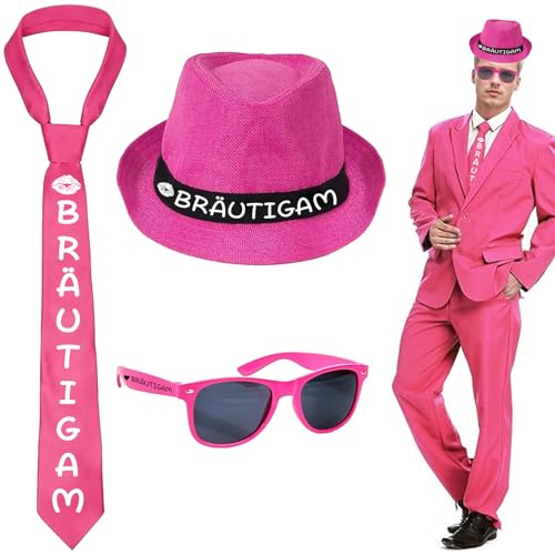 HIQE-FL Männer JGA Kostüm Set,Junggesellenabschied Männer Kostüm,JGA Party Kostüm Zubehör,für Junggesellenabschied Party und Hochzeit Zubehör von HIQE-FL