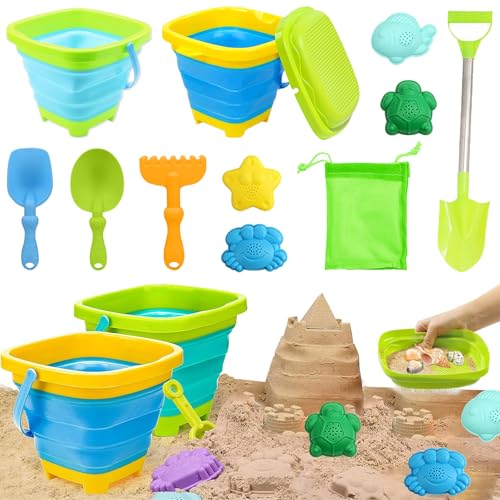 HIQE-FL Sandspielzeug Set,12 Stück Sandkasten Spielzeug,Sandkasten Strand Spielzeug,Strandspielzeug für Kinder,mit Eimer,Schaufel,Sieben,Strand Outdoor Spiele für Jungen Mädchen HIQE-FL Sandspielzeug Set,12 Stück Sandkasten Spielzeug,Sandkasten Strand Spielzeug,Strandspielzeug für Kinder,mit Eimer,Schaufel,Sieben,Strand Outdoor Spiele für Jungen Mädchen von HIQE-FL