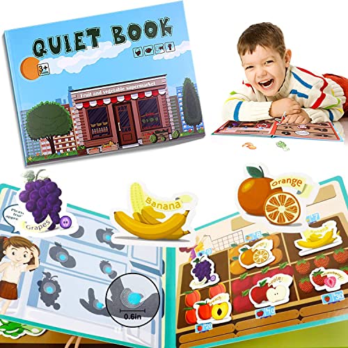 HIQE-FL Montessori Quiet Book,Quiet Book Montessori Spielzeug,Ruhiges Buch Montessori for Toddlers,Educational Toy Book,Interactive Busy Book,Quiet Book von HIQE-FL