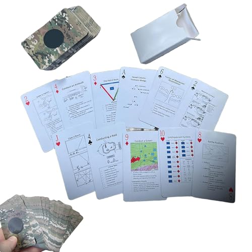 Tactical Knowledge Playing Cards, 52 Card Deck Featuring Essential Combat Strategies, Funny Military Different Tactical Graphic Game, Gifts for History Buffs, Veterans and Strategy Enthusiasts (A) von HIRHNDFK