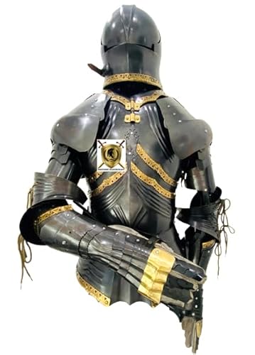HISTORIC HANDICRAFT 18GA Steel Gothic Armor Suit Half Armor Wearable Armor Costume Sca Armor Cosplay Armor Larp Armor Halloween Costume von HISTORIC HANDICRAFT