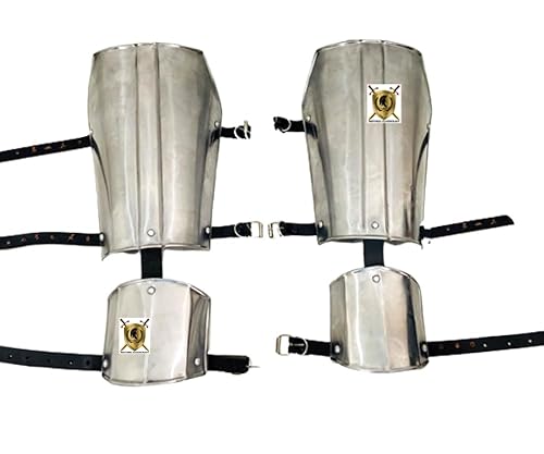 HISTORIC HANDICRAFT Medieval Beskar Mandalorian Leg Armor Masterfully Forged in Metal | Din DJarin Leg Guard Mandalorian Thigh Armor | Cosplay LARP, Colletcions Shine Guards von HISTORIC HANDICRAFT