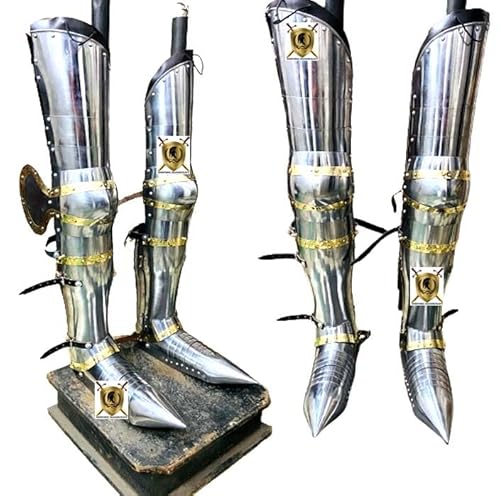 Mittelalterliche Ritter-Gothic-Beinschutz & Sabaton-Rüstung, Larp, funktionale Sca-Rüstung, Cosplay tragbare Ganzkörper-Rüstung für Kostüm, Geschenk von HISTORIC HANDICRAFT