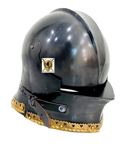 HISTORIC HANDICRAFT Mittelalterlicher Ritter tragbarer deutscher Sallet-Helm Ritter 15. Jahrhundert Gothic Helm SCA LARP Nachstellung Halloween Rüstung Helm von HISTORIC HANDICRAFT