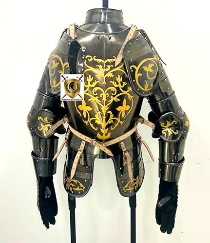 Mittelalterliches Halbkörperpanzer eines wohlhabenden Ritterprinzen SCA LARP Rollenspiel-Kostüm für Herren, Hallloween-Requisiten, Renaissance von HISTORIC HANDICRAFT