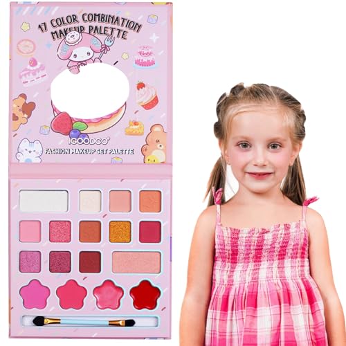 HISUNBEN Kinderschminke, 17 Farben Kinderschminke Set Mädchen, Waschbares, Sicheres und Ungiftiges Schminkset, Geeignet für Weihnachten, Geburtstag, Karnevalsgeschenke für Kinder-2 HISUNBEN Kinderschminke, 17 Farben Kinderschminke Set Mädchen, Waschbares, Sicheres und Ungiftiges Schminkset, Geeignet für Weihnachten, Geburtstag, Karnevalsgeschenke für Kinder-2 von HISUNBEN