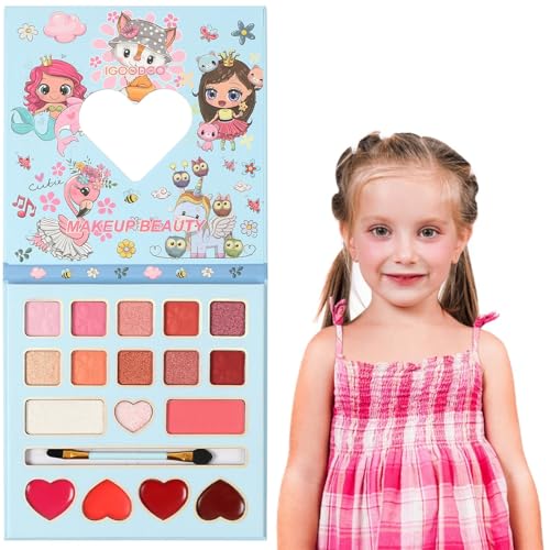 HISUNBEN Kinderschminke, 17 Farben Kinderschminke Set Mädchen, Waschbares, Sicheres und Ungiftiges Schminkset, Geeignet für Weihnachten, Geburtstag, Karnevalsgeschenke für Kinder-3 HISUNBEN Kinderschminke, 17 Farben Kinderschminke Set Mädchen, Waschbares, Sicheres und Ungiftiges Schminkset, Geeignet für Weihnachten, Geburtstag, Karnevalsgeschenke für Kinder-3 von HISUNBEN