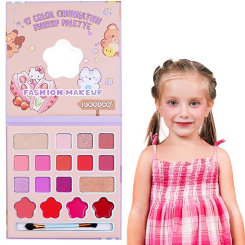 HISUNBEN Kinderschminke, 17 Farben Kinderschminke Set Mädchen, Waschbares, Sicheres und Ungiftiges Schminkset, Geeignet für Weihnachten, Geburtstag, Karnevalsgeschenke für Kinder -4 HISUNBEN Kinderschminke, 17 Farben Kinderschminke Set Mädchen, Waschbares, Sicheres und Ungiftiges Schminkset, Geeignet für Weihnachten, Geburtstag, Karnevalsgeschenke für Kinder -4 von HISUNBEN