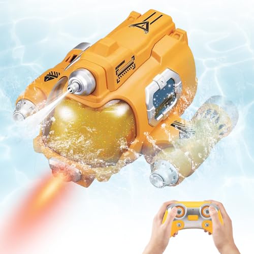 HIULLEN Ferngesteuertes Boot, 2,4 GHz RC Boot mit Licht Wasserspritzfunktion, 360° Rotation, Ferngesteuerte Boote RC Rennboot mit Funksteuerung, Geschenke Spielzeug für Kinder ab 6 Jahren Pools Seen HIULLEN Ferngesteuertes Boot, 2,4 GHz RC Boot mit Licht Wasserspritzfunktion, 360° Rotation, Ferngesteuerte Boote RC Rennboot mit Funksteuerung, Geschenke Spielzeug für Kinder ab 6 Jahren Pools Seen von HIULLEN