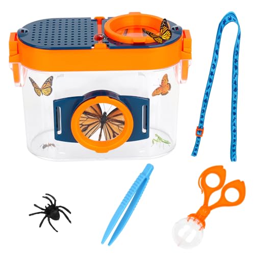 HIULLEN Forscherset für Kinder, Becherlupen für Kinder, Lupe Insekten Sammelbox, Insekten Beobachtungsbox Forscherset, 4.5X Natur Erkundung Lupenbecher Für Kinder Outdoor Wissenschaft Natur Erkundung HIULLEN Forscherset für Kinder, Becherlupen für Kinder, Lupe Insekten Sammelbox, Insekten Beobachtungsbox Forscherset, 4.5X Natur Erkundung Lupenbecher Für Kinder Outdoor Wissenschaft Natur Erkundung von HIULLEN