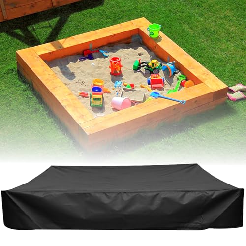 Sandkasten Abdeckung 150x150x20cm, Sandkastenabdeckung Plane mit Aufbewahrungstasche, Wasserdicht Sandkasten Abdeckplane, 210D Oxford-Stoff Sandkastenplane mit Kordelzug für Sandkasten Pool Garten Sandkasten Abdeckung 150x150x20cm, Sandkastenabdeckung Plane mit Aufbewahrungstasche, Wasserdicht Sandkasten Abdeckplane, 210D Oxford-Stoff Sandkastenplane mit Kordelzug für Sandkasten Pool Garten von HIULLEN