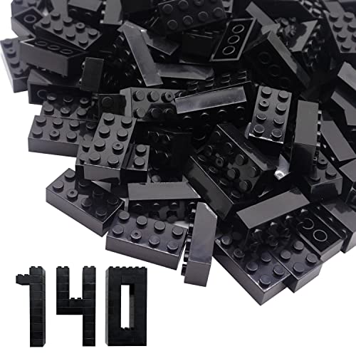 HIUME 140 Bausteine 2x4 Klassische Steine, Hochwertig, Kompatibel mit Top-Marken, Bunt, für Kinder & MOC-Liebhaber - Schwarz HIUME 140 Bausteine 2x4 Klassische Steine, Hochwertig, Kompatibel mit Top-Marken, Bunt, für Kinder & MOC-Liebhaber - Schwarz von HIUME