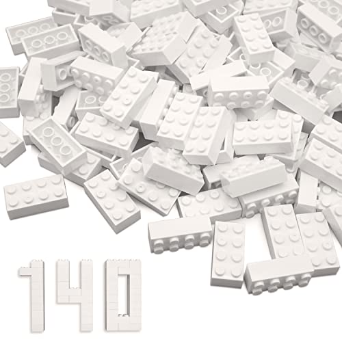 HIUME 140 Bausteine 2x4 Klassische Steine, Hochwertig, Kompatibel mit Top-Marken, Bunt, für Kinder & MOC-Liebhaber - Weiß HIUME 140 Bausteine 2x4 Klassische Steine, Hochwertig, Kompatibel mit Top-Marken, Bunt, für Kinder & MOC-Liebhaber - Weiß von HIUME