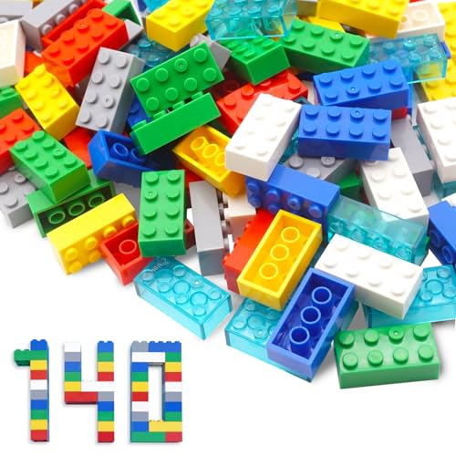 HIUME 140 Bausteine 4x2, Classic Steine Kompatibel mit Lego Bausteine, In Vielen Farben Erhältlich Geschenke– Bunt von HIUME