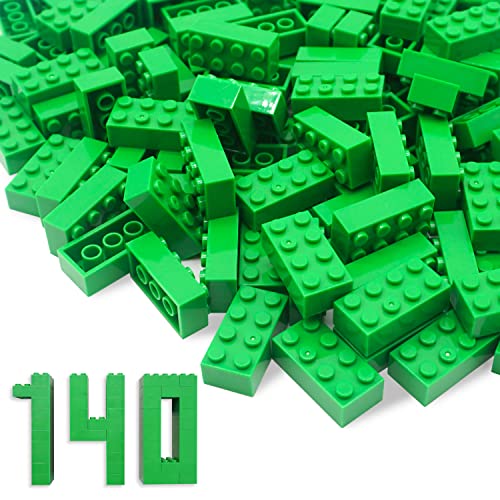 HIUME 140 Bausteine-Set - 2x4 Klassische Steine, Hochwertig, Kompatibel mit Top-Marken, Bunt, für Kinder & MOC-Liebhaber - Grün HIUME 140 Bausteine-Set - 2x4 Klassische Steine, Hochwertig, Kompatibel mit Top-Marken, Bunt, für Kinder & MOC-Liebhaber - Grün von HIUME