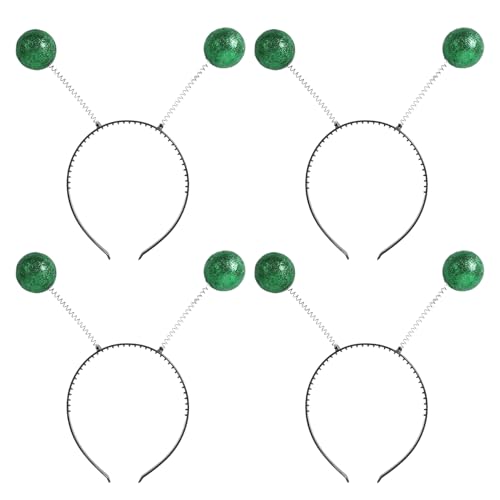 HIXNUG Alien-Stirnbänder, Mars-Antennen-Stirnband, Boppers für Weltraum-Thema, Halloween, Erwachsene, Kinder, 4 Stück (grün) von HIXNUG