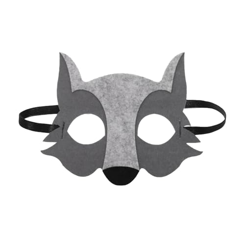 HIXNUG Filz-Halbgesichtsmasken, Wolfsmasken, Halloween-Filzmasken, Halloween-Verkleidungszubehör für Cosplay, Maskerade, Party HIXNUG Filz-Halbgesichtsmasken, Wolfsmasken, Halloween-Filzmasken, Halloween-Verkleidungszubehör für Cosplay, Maskerade, Party von HIXNUG