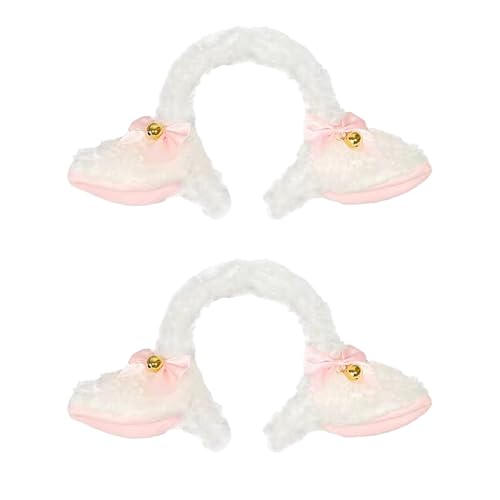 HIXNUG Weiches Lamm-Stirnband, Tierform, Plüschohren, Haarreifen für Tierkostüm, Cosplay, Geburtstag, Party, Zubehör, Weltbuchtag, Halloween-Kostüm, 2 Stück HIXNUG Weiches Lamm-Stirnband, Tierform, Plüschohren, Haarreifen für Tierkostüm, Cosplay, Geburtstag, Party, Zubehör, Weltbuchtag, Halloween-Kostüm, 2 Stück von HIXNUG