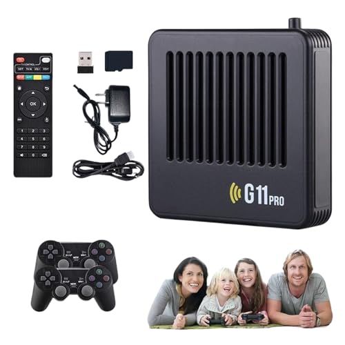 2025 Neue Retrowave G11 Pro, G11 Pro Konsole, G11 Pro Game Box Konsole, 4k 100000 Spiele, Plug & Play-Videospiele, mit 2/4 kabellosen Dual-Controllern (128gb+2 Controllers) von HItianya