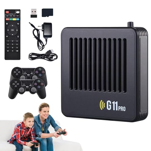 2025 Retrowave G11 Pro, G11 Pro Konsole, G11 Pro Game Box, 256GB Retro Videospiel mit über 60000 Spielen, Plug & Play, mit 2 Kabellosen Dual-Controllern (256gb) von HItianya