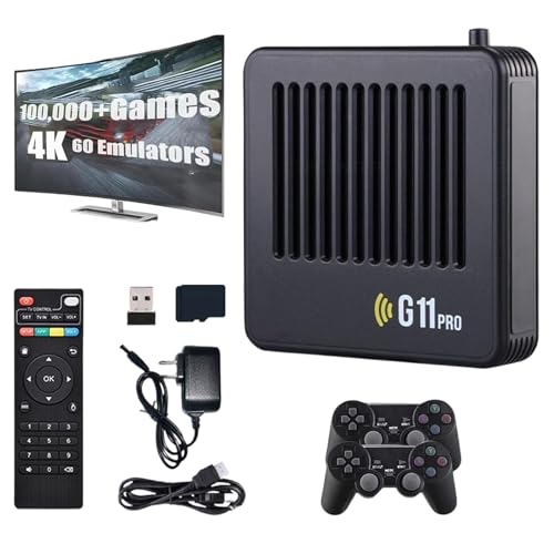2025 Retrowave G11 Pro, G11 Pro Konsole 100000 Spiele 4K, G11 Pro Retro Videospiel Konsole, Einfach Einstecken und Loslegen, mit 2/4 Wireless Controllers (256gb, 2 Controllers) von HItianya
