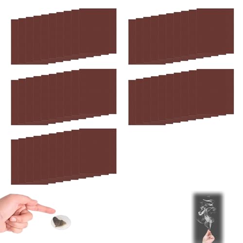 HItianya 20pcs Magic Trick Finger's Smoke Hell's Smoke, Finger Rauch Papier, Magic Smoke Finger, Trick to Make Smoke with Your Fingers Performance Props, Einfacher Einstieg (50PCS, 10 x 7 cm) von HItianya