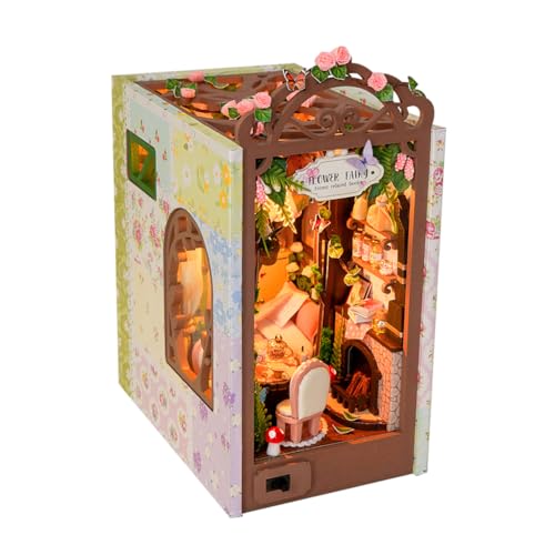 DIY Book Nook Kit Miniatur Forest Series Puppenhaus Möbel mit LED-Licht Zubehör Buchstützen Buchständer Blumenfee Puppenhaus Puzzle Modell Hände Handwerk Kind Teenager und Erwachsene bauen Geschenk DIY Book Nook Kit Miniatur Forest Series Puppenhaus Möbel mit LED-Licht Zubehör Buchstützen Buchständer Blumenfee Puppenhaus Puzzle Modell Hände Handwerk Kind Teenager und Erwachsene bauen Geschenk von HJBHDOLL