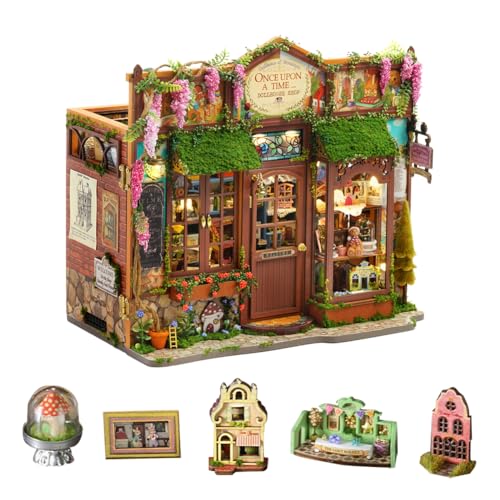 DIY Puppenhaus Miniatur-Kit, Mini-Märchenladen, Puzzle-Modell im Maßstab 1:24, Puppenhaus-Laden, Möbelzubehör und LED-Lichter, Kinder, Jungen, Mädchen, Geburtstag, Neujahrsgeschenk DIY Puppenhaus Miniatur-Kit, Mini-Märchenladen, Puzzle-Modell im Maßstab 1:24, Puppenhaus-Laden, Möbelzubehör und LED-Lichter, Kinder, Jungen, Mädchen, Geburtstag, Neujahrsgeschenk von HJBHDOLL