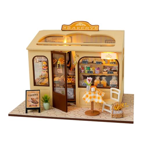 DIY Puppenhaus Miniatur-Möbel, handgemachte japanischen Stil DIY Puppenhaus Kit, 1:24 Skala kreative Zimmer Geschenkidee für Erwachsene Freund Liebhaber (Bäckerei) von HJBHDOLL