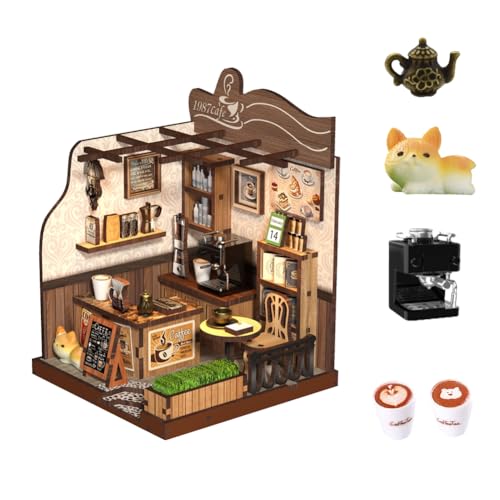 Miniatur-Café, handgefertigt, Puppenhaus-Möbel, LED-Licht-Kits, DIY, Holz, 3D-Kaffeeshop, Puppenhauszubehör, Jungen, Mädchen, Kind, Weihnachten, Geburtstagsgeschenk Miniatur-Café, handgefertigt, Puppenhaus-Möbel, LED-Licht-Kits, DIY, Holz, 3D-Kaffeeshop, Puppenhauszubehör, Jungen, Mädchen, Kind, Weihnachten, Geburtstagsgeschenk von HJBHDOLL
