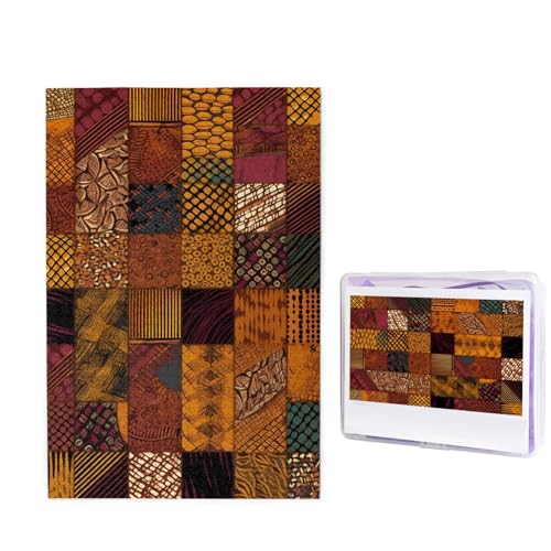 Puzzle Puzzle 1000 Teile Holzpuzzle für Erwachsene Benutzerdefinierte Puzzles Personalisierte Bilderpuzzles Afrikanischer Stil Patchwork Hochzeit Puzzle für Geburtstag Familie von HJBNW