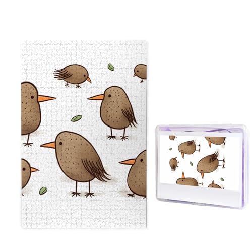 Puzzle Puzzle 1000 Teile Holzpuzzle für Erwachsene Benutzerdefinierte Puzzles Personalisierte Bilderpuzzles Kiwi Vögel Niedliches Hochzeitspuzzle für Geburtstag Familie von HJBNW