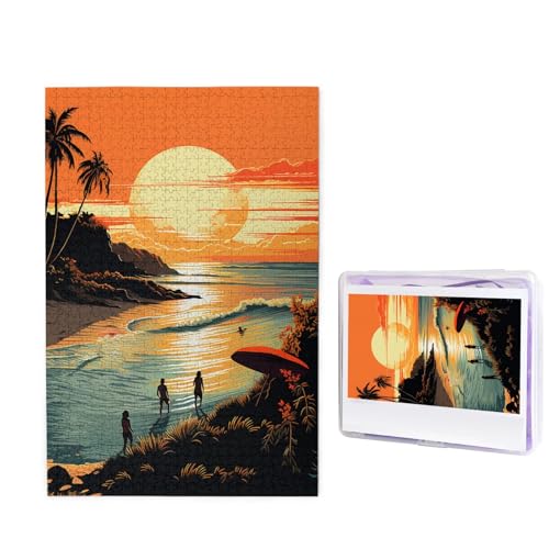 Puzzle Puzzle 1000 Teile Holzpuzzle für Erwachsene Benutzerdefinierte Puzzles Personalisierte Bilderpuzzles Original Poster für Endless Summer Wedding Puzzle für Geburtstag Familie von HJBNW