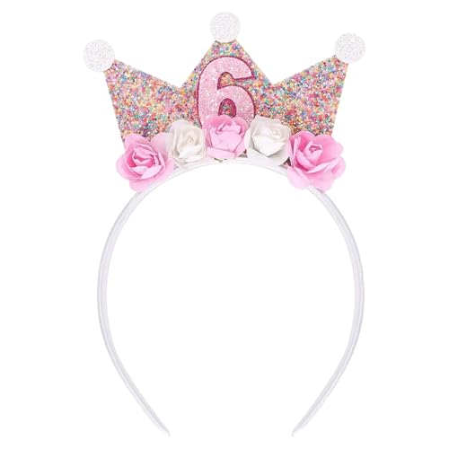 HJDJBD 6 Jahr Geburtstagskrone,Mädchen 6 Jahre,Geburtstagskrone Mädchen,Kopf Montiert Krone Geburtstag Jahre,Geburtstagsgeschenk,Crown Jahr Mit Rose Blumen,Geburtstagsdeko,Birthday Geschenk HJDJBD 6 Jahr Geburtstagskrone,Mädchen 6 Jahre,Geburtstagskrone Mädchen,Kopf Montiert Krone Geburtstag Jahre,Geburtstagsgeschenk,Crown Jahr Mit Rose Blumen,Geburtstagsdeko,Birthday Geschenk von HJDJBD