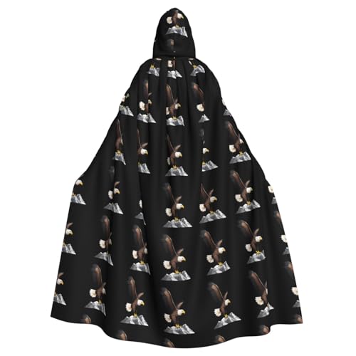 HJFCZH Adler auf dem verschneiten Berg, Halloween-Umhang für Erwachsene, Kapuzenumhang mit Fliege, ohne Reißverschluss HJFCZH Adler auf dem verschneiten Berg, Halloween-Umhang für Erwachsene, Kapuzenumhang mit Fliege, ohne Reißverschluss von HJFCZH