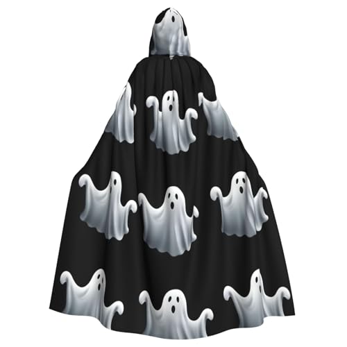 HJFCZH Der schwebende Geistermuster Halloween Erwachsene Kapuzenumhang super groß Kapuzenumhang mit Fliege ohne Reißverschluss von HJFCZH