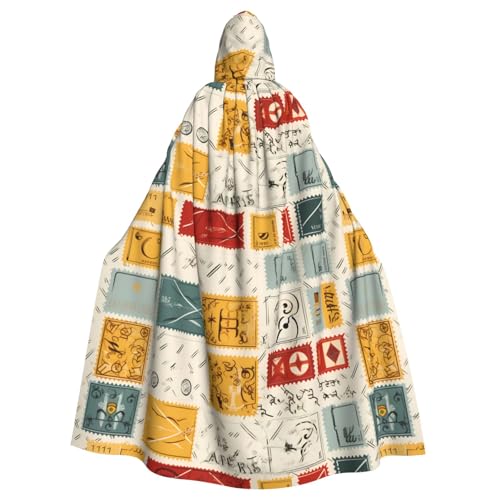 HJFCZH Halloween Erwachsenen-Kapuzenumhang mit Fliege, ohne Reißverschluss von HJFCZH