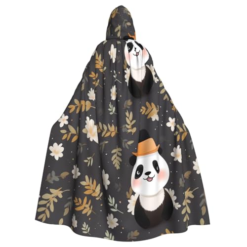 HJFCZH Halloween Kapuzenumhang mit frechem Panda-Muster, super großer Kapuzenumhang mit Fliege, ohne Reißverschluss HJFCZH Halloween Kapuzenumhang mit frechem Panda-Muster, super großer Kapuzenumhang mit Fliege, ohne Reißverschluss von HJFCZH