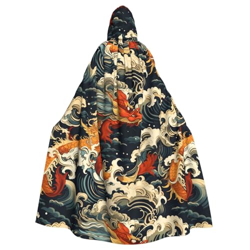 HJFCZH Kapuzenumhang mit Drachentor-Muster, für Halloween, Erwachsene, super großer Kapuzenumhang mit Fliege, ohne Reißverschluss HJFCZH Kapuzenumhang mit Drachentor-Muster, für Halloween, Erwachsene, super großer Kapuzenumhang mit Fliege, ohne Reißverschluss von HJFCZH