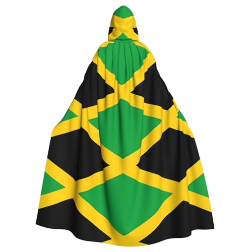 HJFCZH Kapuzenumhang mit Jamaika-Flaggenmuster, für Erwachsene, super großer Kapuzenumhang mit Fliege, ohne Reißverschluss HJFCZH Kapuzenumhang mit Jamaika-Flaggenmuster, für Erwachsene, super großer Kapuzenumhang mit Fliege, ohne Reißverschluss von HJFCZH