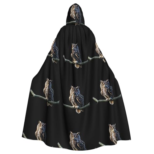 HJFCZH Kapuzenumhang mit Klettereule und Fliege, kein Reißverschluss für Erwachsene, super groß von HJFCZH