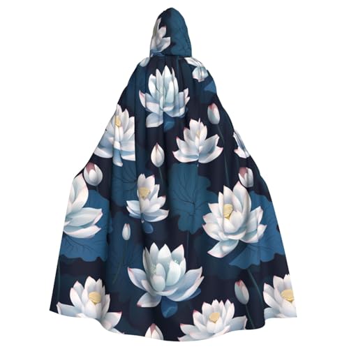 HJFCZH Kapuzenumhang mit Lotusblumenmuster, für Erwachsene, super groß, mit Fliege, ohne Reißverschluss von HJFCZH