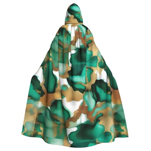 HJFCZH Kapuzenumhang mit grünem Aufdruck, Halloween, Erwachsene, super großer Kapuzenumhang mit Fliege, ohne Reißverschluss HJFCZH Kapuzenumhang mit grünem Aufdruck, Halloween, Erwachsene, super großer Kapuzenumhang mit Fliege, ohne Reißverschluss von HJFCZH