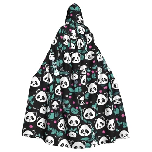 HJFCZH Kapuzenumhang mit niedlichem Panda-Gesicht, Halloween, Erwachsenen-Kapuzenumhang mit Fliege, ohne Reißverschluss HJFCZH Kapuzenumhang mit niedlichem Panda-Gesicht, Halloween, Erwachsenen-Kapuzenumhang mit Fliege, ohne Reißverschluss von HJFCZH