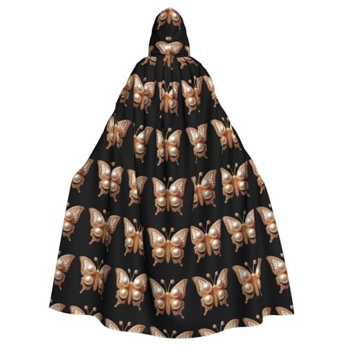 HJFCZH Schmetterlings-Brosche, Muster, Halloween, Erwachsenen-Kapuzenumhang, super großer Kapuzenumhang mit Fliege, kein Reißverschluss HJFCZH Schmetterlings-Brosche, Muster, Halloween, Erwachsenen-Kapuzenumhang, super großer Kapuzenumhang mit Fliege, kein Reißverschluss von HJFCZH