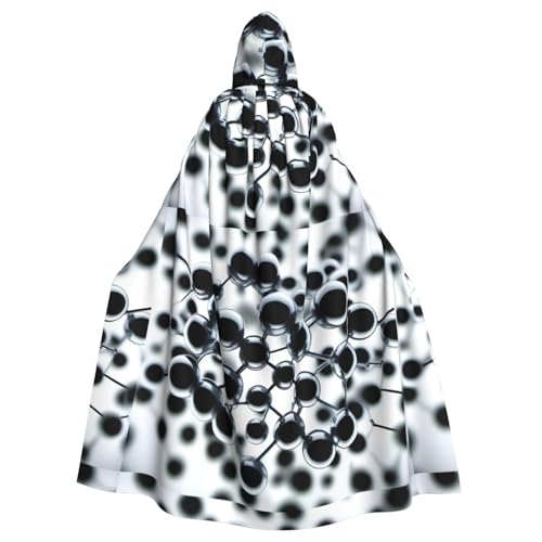 HJFCZH Techno Orb Pattern Halloween Erwachsene Kapuzenumhang Super Large Kapuzenumhang mit Fliege, ohne Reißverschluss von HJFCZH