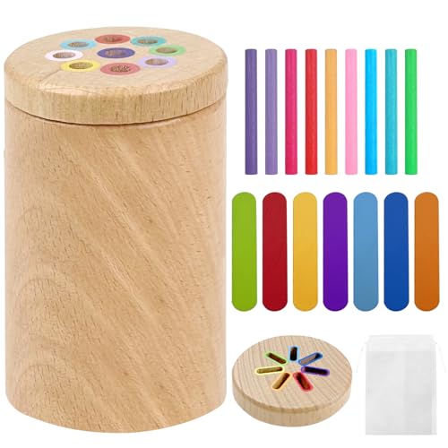 Vorschulkinder Multisensorisches Farbsortierspielzeug, Frühpädagogisches Holz Formsortierer, Feinmotorik Sortier- und Zuordnungsspiel, Kleinkinder Zuordnungsspielzeug für Jungen Mädchen Kinder von 4-6 Vorschulkinder Multisensorisches Farbsortierspielzeug, Frühpädagogisches Holz Formsortierer, Feinmotorik Sortier- und Zuordnungsspiel, Kleinkinder Zuordnungsspielzeug für Jungen Mädchen Kinder von 4-6 von HJJMN