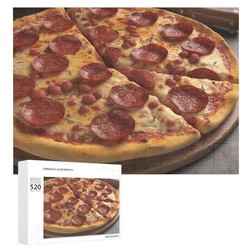 3D-Pizza-Peperoni-Holzpuzzle für Erwachsene, 520 Teile, schwierige, herausfordernde Puzzles, einzigartiges Denksport-Puzzle, einzigartige Form, fortschrittliche Puzzle, tolle Geschenkidee 3D-Pizza-Peperoni-Holzpuzzle für Erwachsene, 520 Teile, schwierige, herausfordernde Puzzles, einzigartiges Denksport-Puzzle, einzigartige Form, fortschrittliche Puzzle, tolle Geschenkidee von HJKBCV