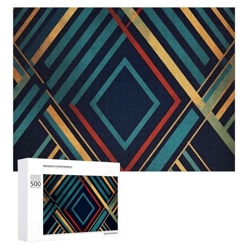Abstrakte geometrische gestreifte Puzzles für Erwachsene, personalisiertes Puzzle, herausforderndes Bild, Holzfotos, Puzzle mit Aufbewahrungstasche, Familientreffen, Puzzle für Hochzeitsgeschenk Abstrakte geometrische gestreifte Puzzles für Erwachsene, personalisiertes Puzzle, herausforderndes Bild, Holzfotos, Puzzle mit Aufbewahrungstasche, Familientreffen, Puzzle für Hochzeitsgeschenk von HJKBCV